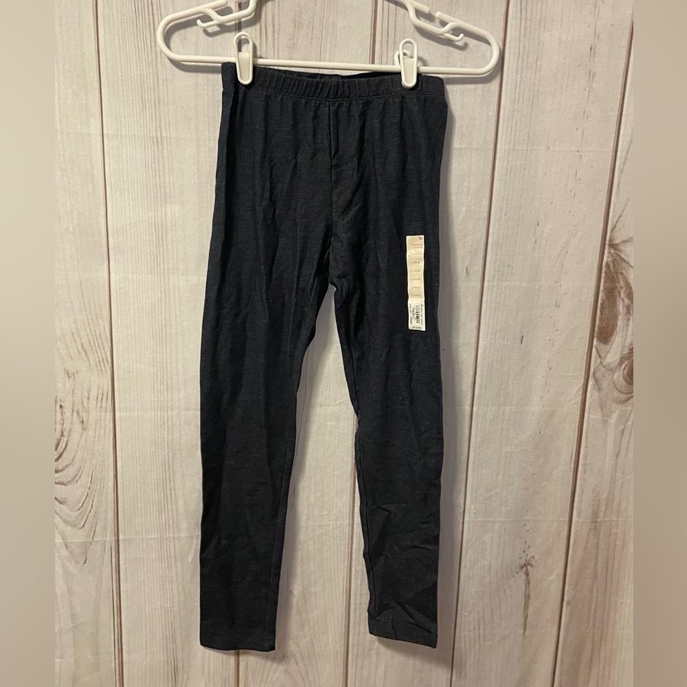 Girls Sonoma Favorite Long Leggings Stretch Pants Denim Blue Rinse L 10/12 NEW